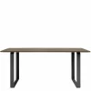 70/70 Eettafel Gerookt Massief Eiken