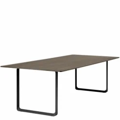 70/70 Eettafel Gerookt Massief Eiken
