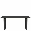 70/70 Zwart Linoleum Eettafel