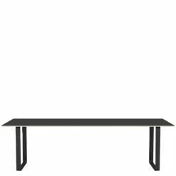 70/70 Zwart Linoleum Eettafel