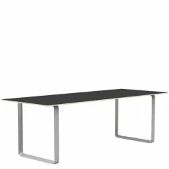 70/70 Zwart Linoleum Eettafel