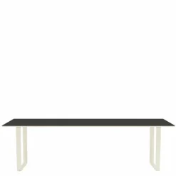 70/70 Zwart Linoleum Eettafel