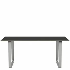 70/70 Zwart Linoleum Eettafel