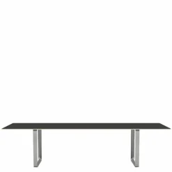 70/70 Zwart Linoleum Eettafel