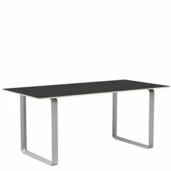 70/70 Zwart Linoleum Eettafel