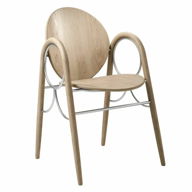 Arkade Stoel Wit Geolied Eiken
