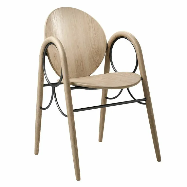 Arkade Stoel Wit Geolied Eiken