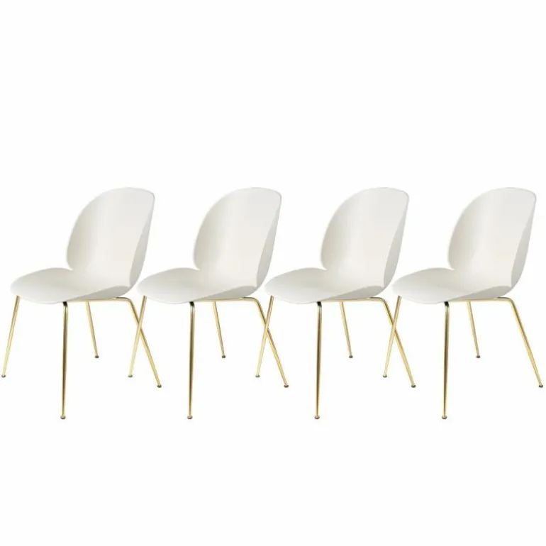 Beetle Stoel Un-upholstered Brass Base