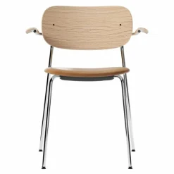 Co Stoel Chromen Onderstel Met Armleuning