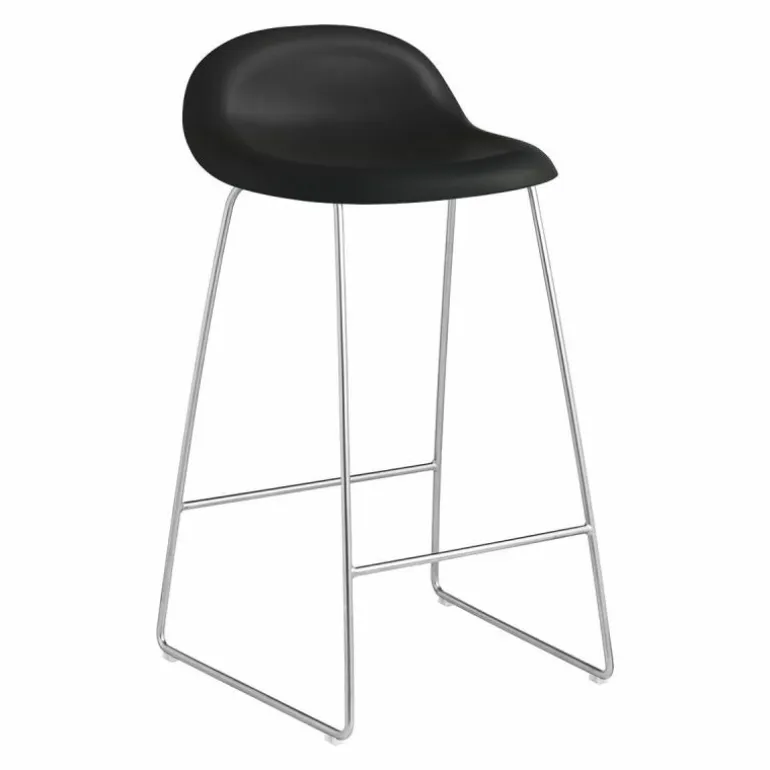 3D Barkruk Slede, Chroom Onderstel