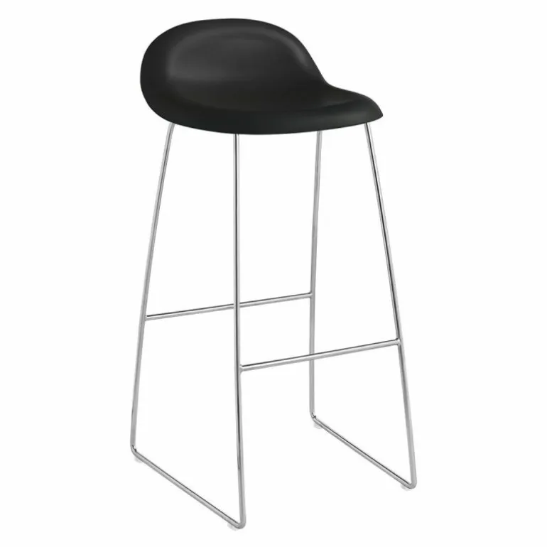3D Barkruk Slede, Chroom Onderstel