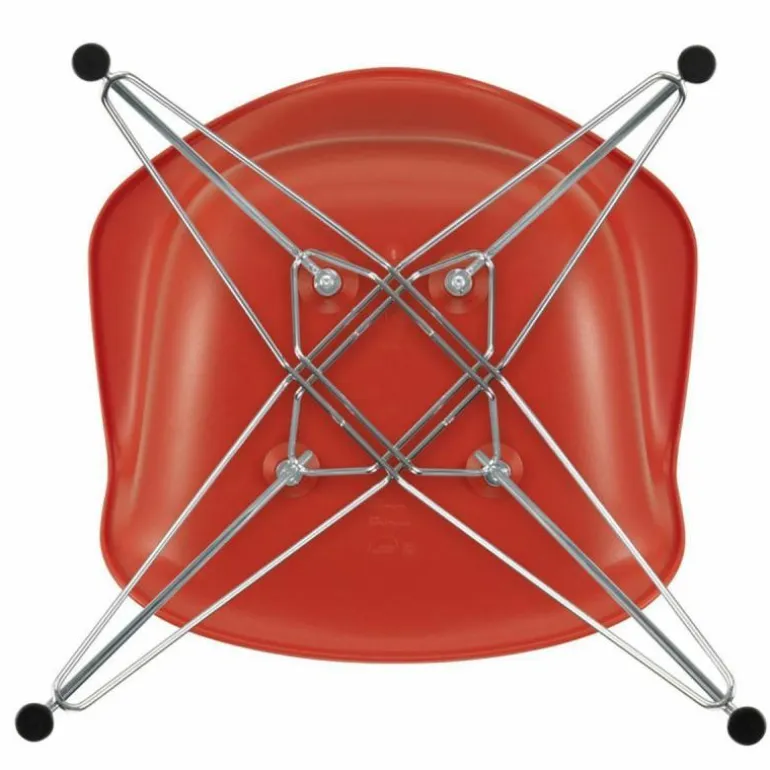 Eames Plastic Chair DAR Chroom Onderstel