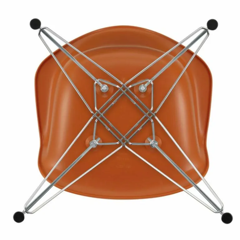 Eames Plastic Chair DAR Chroom Onderstel