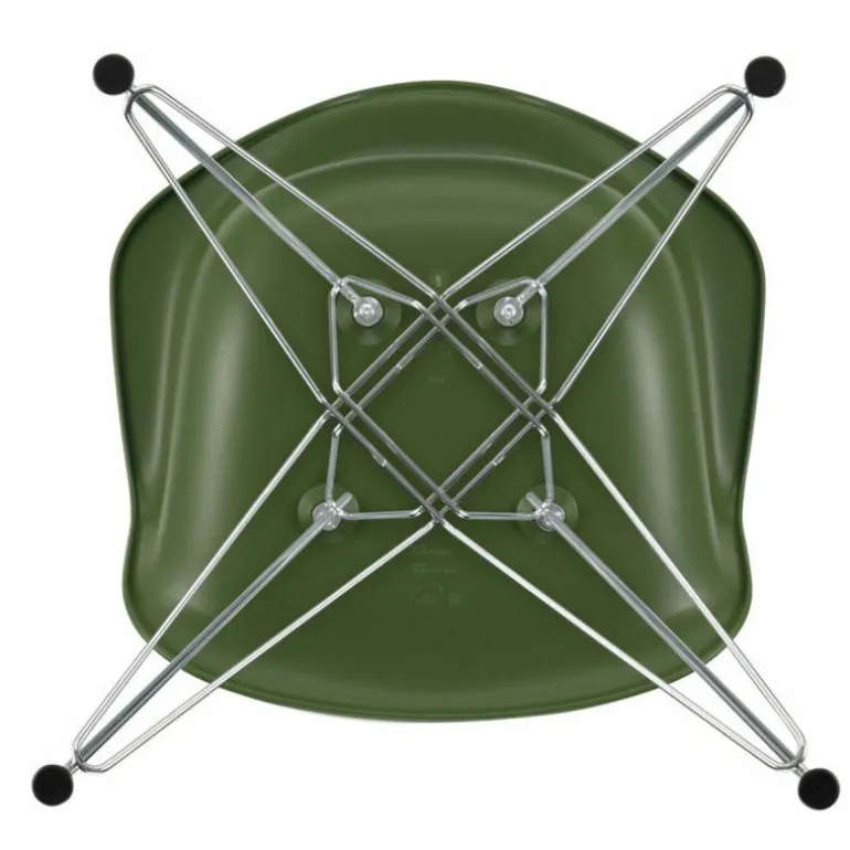 Eames Plastic Chair DAR Chroom Onderstel
