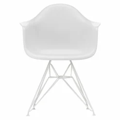 Eames Plastic Chair DAR Wit Onderstel