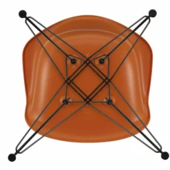 Eames Plastic Chair DAR Zwart Onderstel