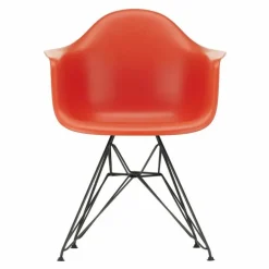 Eames Plastic Chair DAR Zwart Onderstel