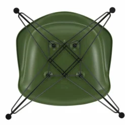 Eames Plastic Chair DAR Zwart Onderstel