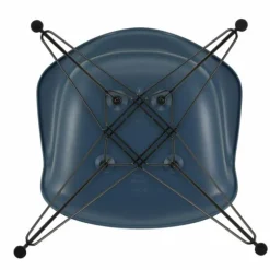Eames Plastic Chair DAR Zwart Onderstel