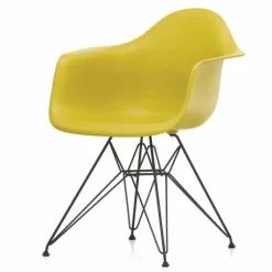 Eames Plastic Chair DAR Zwart Onderstel