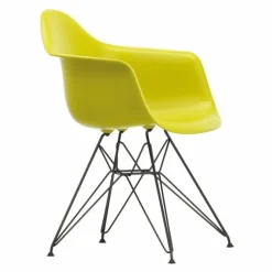 Eames Plastic Chair DAR Zwart Onderstel