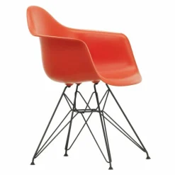 Eames Plastic Chair DAR Zwart Onderstel