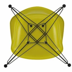 Eames Plastic Chair DAR Zwart Onderstel