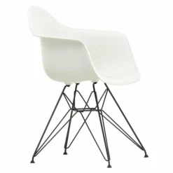 Eames Plastic Chair DAR Zwart Onderstel