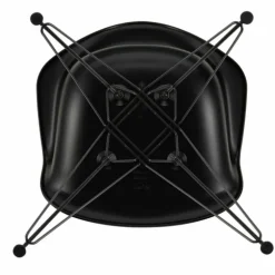 Eames Plastic Chair DAR Zwart Onderstel
