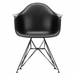 Eames Plastic Chair DAR Zwart Onderstel