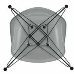 Eames Plastic Chair DAR Zwart Onderstel