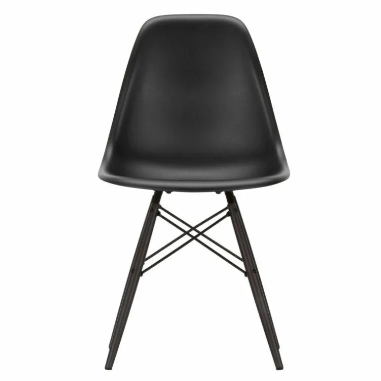 Eames Plastic Chair DSW Stoel Esdoorn Zwart