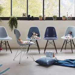 Eames Plastic Chair DSW Stoel Esdoorn Gelig