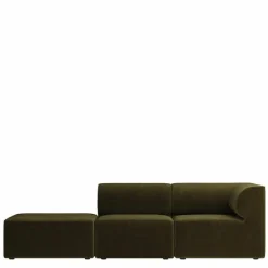 Eave Modular 3-zits Bank Met Poef