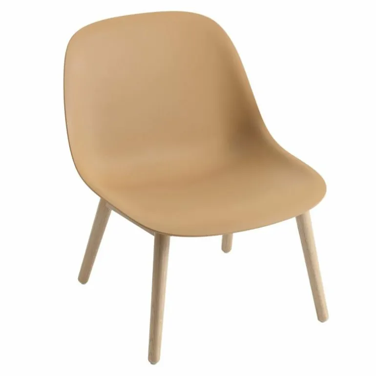 Fiber Fauteuil - Houten Onderstel