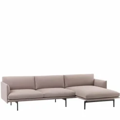 Outline Bank met Chaise Longue