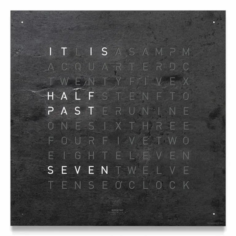 QLOCKTWO Earth 90 Creator's Edition Klok