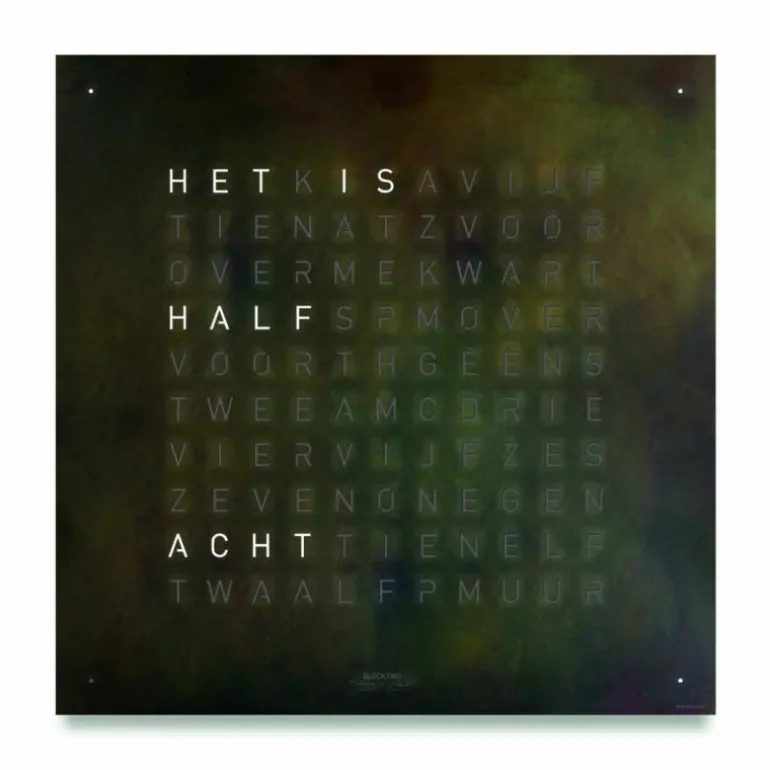 QLOCKTWO Earth 90 Creator's Edition Klok