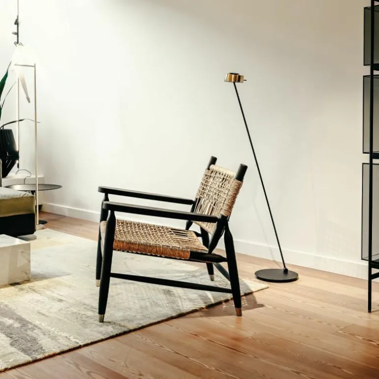 Sento Lettura Vloerlamp Met Zwart Onderstel