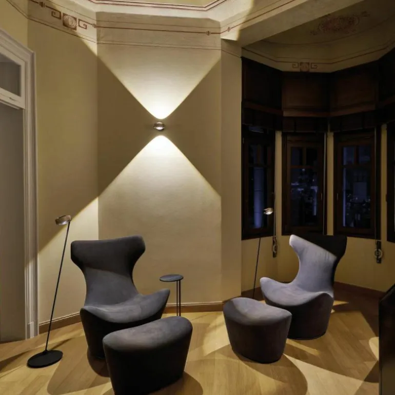 Sento Lettura Vloerlamp Met Zwart Onderstel