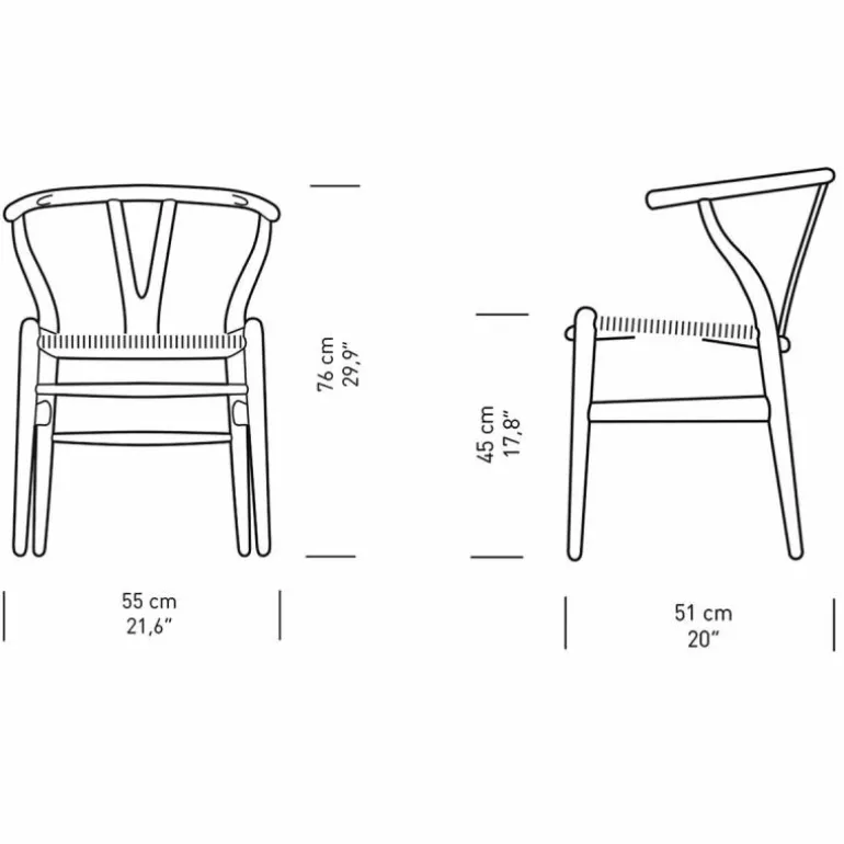 Wishbone Stoel CH24 Gekleurd / Naturel